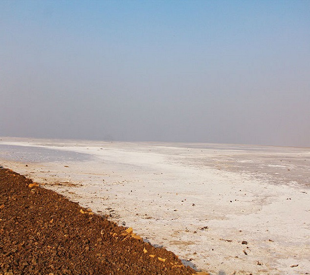 White Rann of Kutch salt desert near Dholavira